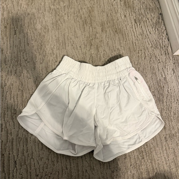 lululemon athletica Pants - Lululemon Athletica White Athletic Shorts(has stain shown in pics)